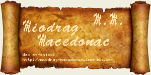 Miodrag Macedonac vizit kartica
